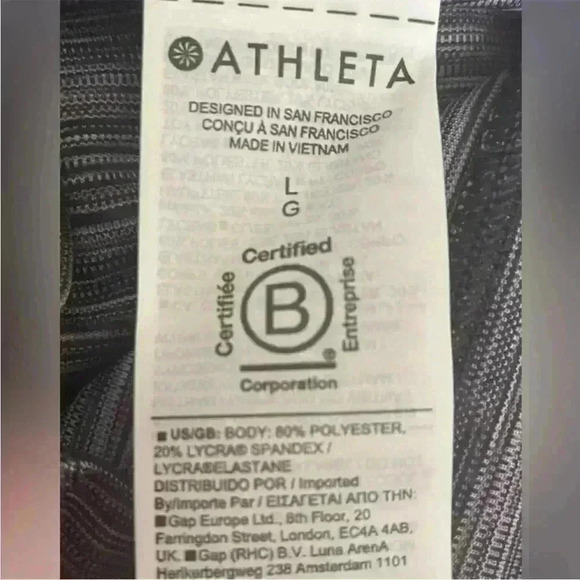 Athleta Transcend Textured 7/8 Tight Leggings in Nova Dye Violet Size Large NWT - Picture 7 of 9